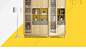 北欧彩色个性带门书柜多层板书架两门三门玻璃门书橱现代组合书柜-tmall.com天猫