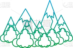 山,云,分界线,冰,毛绒绒,分离着色,旅途,自然,概念,风景