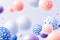 Free vector realistic spheres background