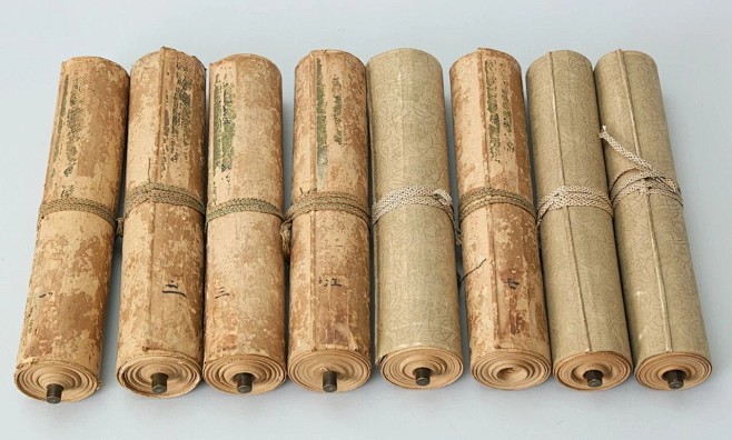 清木刻妙法莲华经卷轴装古籍装帧式样考据