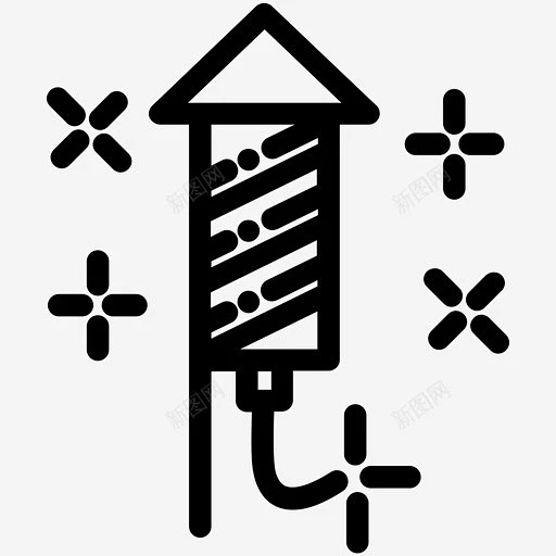 鞭炮图标-花瓣网