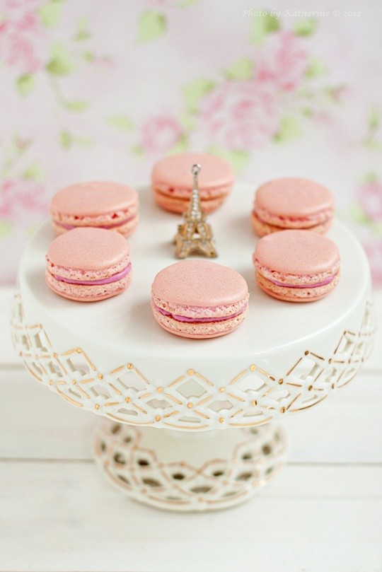 Cherry macarons