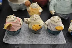 来自日本雕塑家 Masaki Tak 的黏土作品  #候鸟陶推荐#