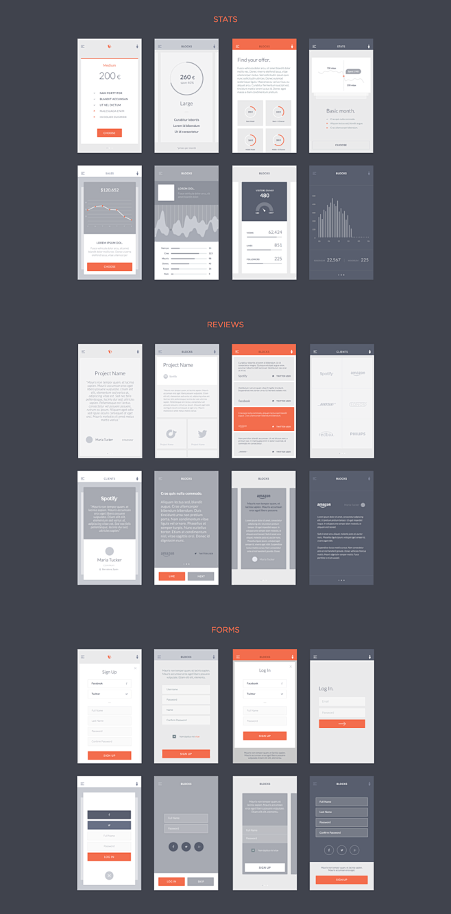 Blocks iOS Wireframe...