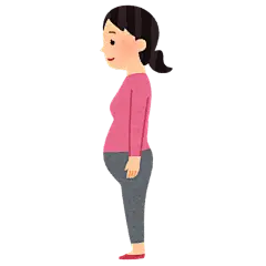 孕妇 正面 侧面 哺乳期 大肚子的女人  插画 免扣 素材 手绘 png25