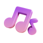 Music Notes 3D Illustration