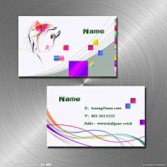 高档时尚名片 美容美发名片 原创名片大图 点击还原