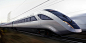 Concept low emission high speed train, U.K : photorealistic 3d rendering of automotive train