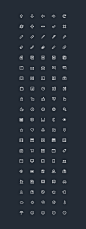 Lineart Icons : Here's a collection of uniquely crafted icons consisting of a combination of two line weights, thin and thick...