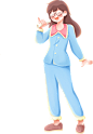 可爱风宿舍文化节人物场景插画-唱歌的女孩