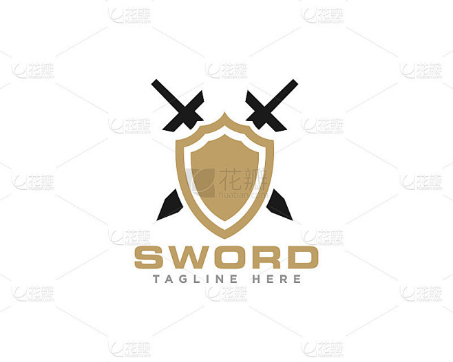剑标志图标设计矢量