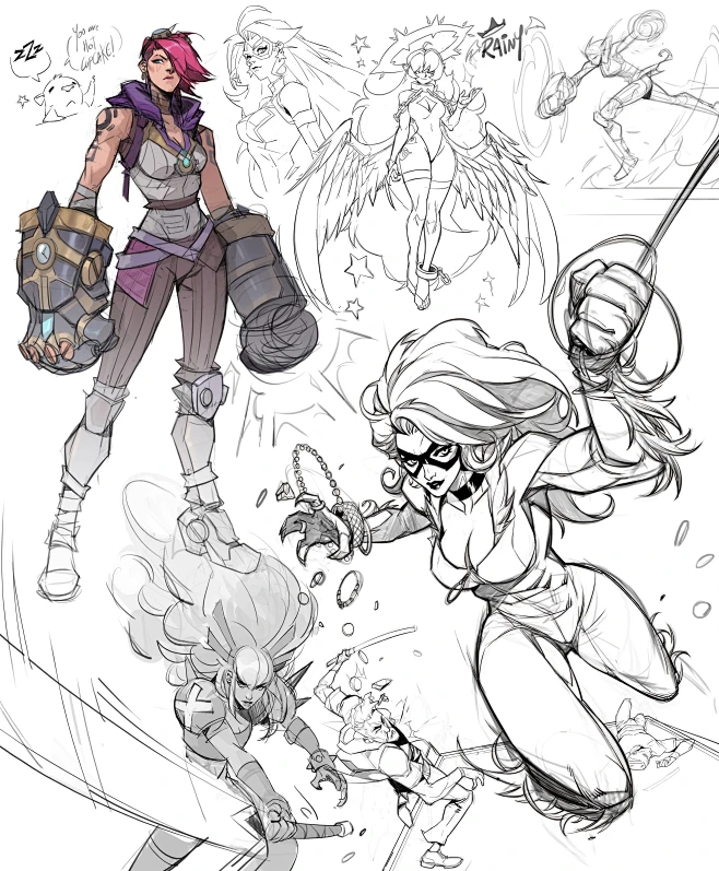 VI, Marvel and DC Comics work concepts-花瓣网
