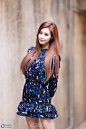 韩国美女金荷律清新连衣短裙写真-首尔森林公园-韩国美女-搜优图片网触屏版