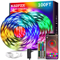 Amazon.com: KSIPZE 100ft Led Strip Lights (2 Rolls of 50ft) RGB Music Sync Color Changing,Bluetooth Led Lights with Smart App Control Remote,Led Lights for Bedroom Room Lighting Flexible Home Decor : Tools & Home Improvement