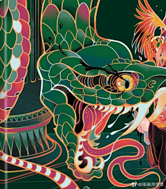 鱼尾没有纹~采集到插画师李旻
