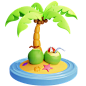 Beach Drink 3D Icon