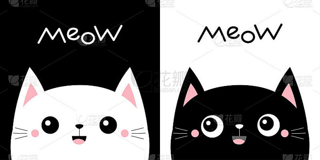 小猫小猫微笑套装。猫叫。可爱卡通人物。可爱的脸。情人节快乐。粉红色的脸颊。婴儿贺卡t恤笔记本封面印刷