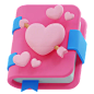 Love Book 3D Icon