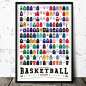 装饰画有框画现代简约个性设计海报美式工作室NBA球衣历史全明星-淘宝网