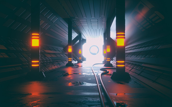 scifi corridor, Fréd...