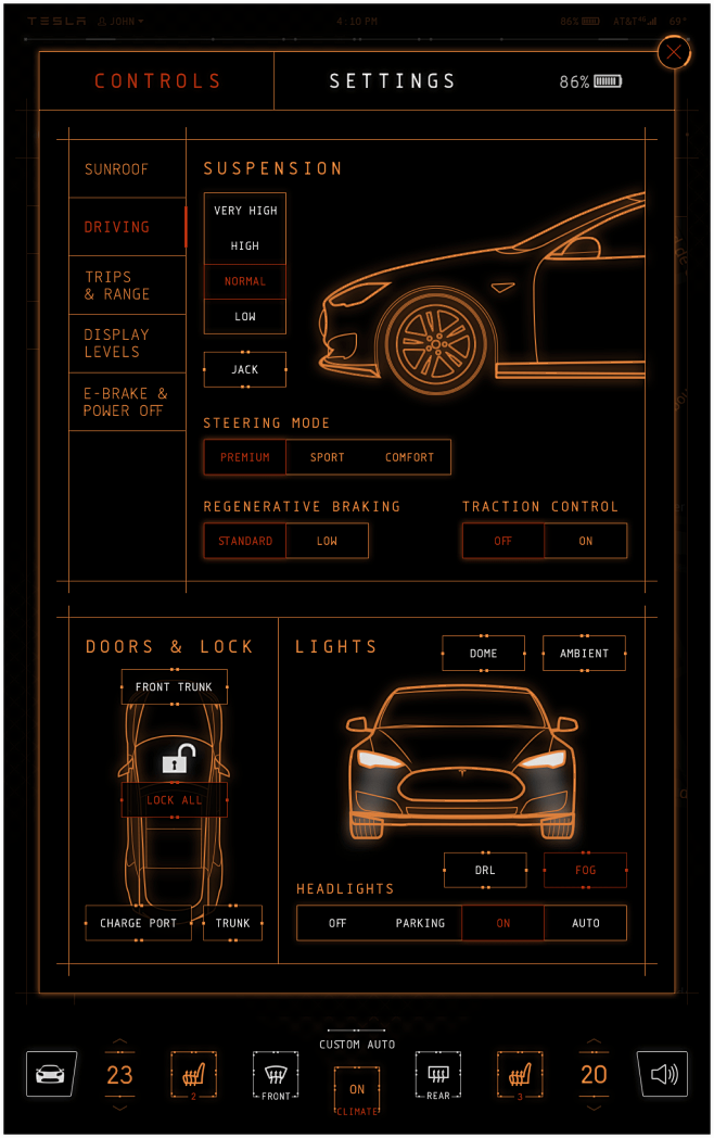 Dashboard controls &...