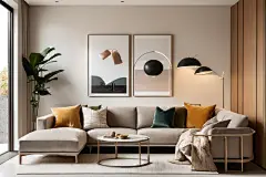 北欧温馨客厅室内家居背景摄影图片