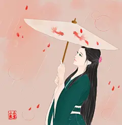 撑着油纸伞，漫步在雨巷