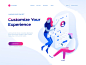 Header concept dmit ui collaboration page landing concept design characters illustration isometric people