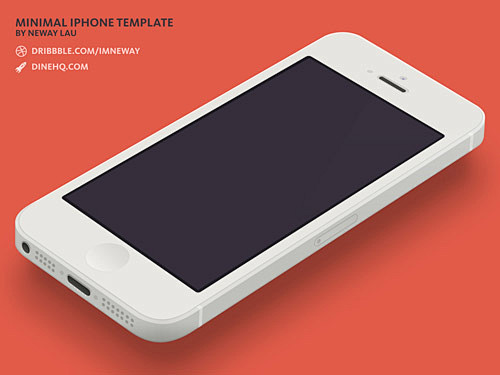 最小的iPhone 5 白色3D 