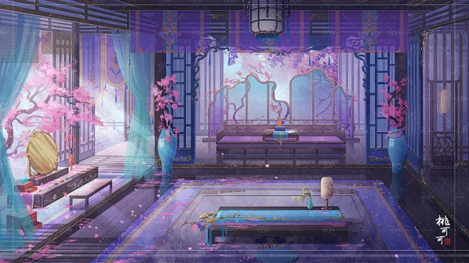 室内_桃可可__插画师作品_涂鸦王国gracg.com-花瓣网