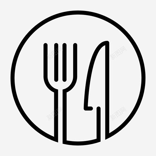 吃饭做饭图标 创意素材