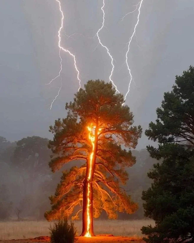 ⚡️泡面雷击木｜大自然真的太神奇了