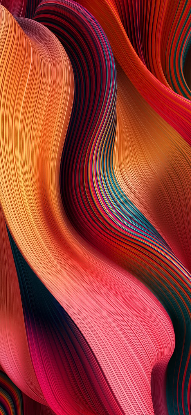 2340×1080小米miui11内置壁纸-曲线（17）-花瓣网
