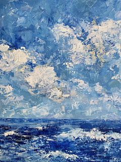#带话题上热门  #夏日冰爽画风  #油画风景  #海  #海鸥  #大海  #蓝天  #蓝天白云定会如期而至  #蓝色  #送你好看的手机壁纸  #手机壁纸  #每日壁纸分享  #莫奈  #视觉艺术  #设计灵感  #朋友圈背景图  #万能聊天背景图  #看看你现在的微信头像 - 小红书