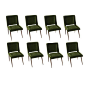 Image of Mid-Century Mohair Dining Chairs - Set of 8