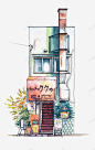 街景建筑物高清素材 商铺 日系 海报装饰 潮流元素 元素 免抠png 设计图片 免费下载 页面网页 平面电商 创意素材