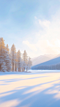 花瓣素材_冬天通用实景晚霞雪地背景_193730475