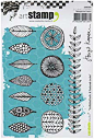 Carabelle Studio Cling Stamp A6 By Birgit Koopsen-Scribbled Leaves & Textured