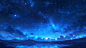 星空 风景插画ipad壁纸 电脑壁纸
