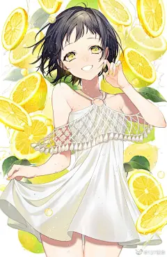 今日插画超话每日插画推送超话今日p站插画排行榜第一位：姐川  插画设计作品欣赏。柠檬少女 ​​​​