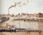 印象派画家卡米耶·毕沙罗油画风景作品《鲁昂景观》