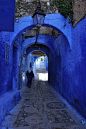 小巷，Chefchaouen，摩洛哥