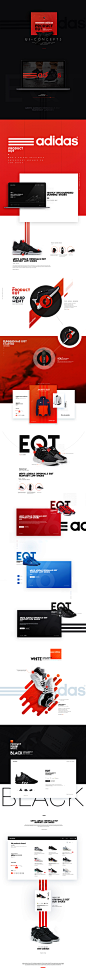 Adidas - ui-ux concepts abt EQT support shoes : This is some UI Banner concepts aboutEQT support Adidas shoes. These are just some experimentation of some new brushes and a more abstract styles. I had found alots of EQT shoes with some colors, therefore t