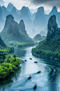 著名旅游城市桂林山水风景