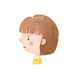 卡通手绘人物女孩子学生插画头像  - 源文件下载【酷图网】卡通,手绘,人物,女孩子,学生,插画,头像,女生,漫画,