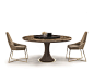 Round marble table with Lazy Susan DAVID | Table with Lazy Susan by Longhi