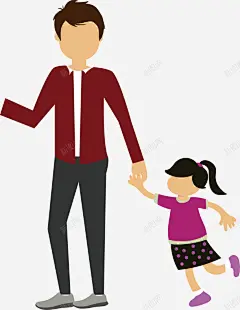 带孩子购物手绘小人矢量图 设计图片 免费下载 页面网页 平面电商 创意素材