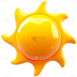 通用3D质感立体太阳元素素材