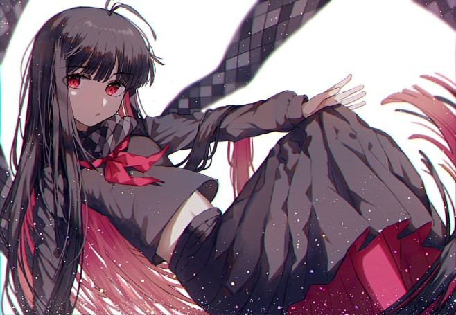 anime2048x1417animeanimegirlswhitebackgrounddarkhairlonghairred