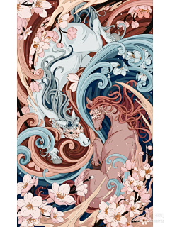 楼翠莲采集到插画丨人物类